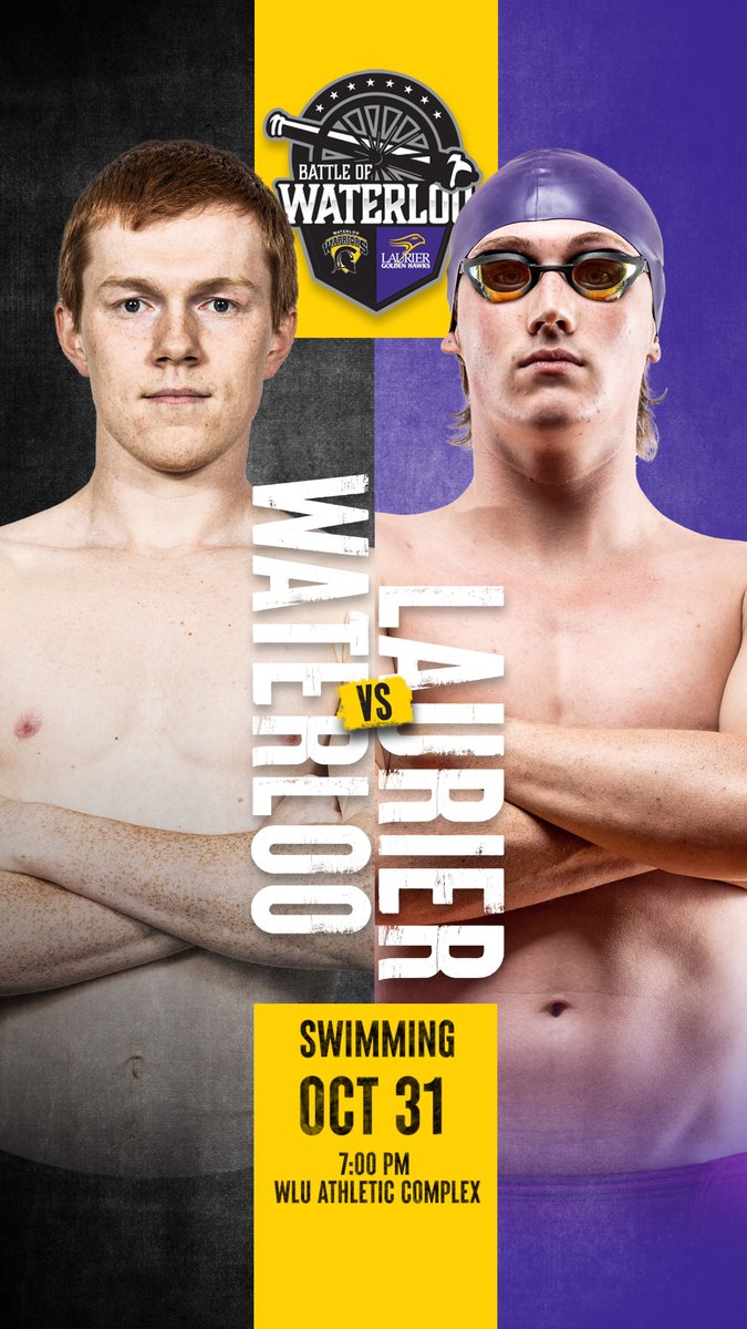 Laurier Golden Hawks (@WLUAthletics) on Twitter photo 2022-10-31 17:19:30 #BattleOfWaterloo meet day for @LaurierSwimming! π βοΈ 7PM π Laurier Athletic Complex Pool #BattleOfWaterloo meet day for @LaurierSwimming! π βοΈ 7PM π Laurier Athletic Complex Pool
