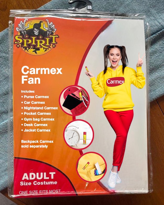 Comment ❤️💛 if you can relate! #carmex #carmexclub #spirithalloween #spirithallowmeme