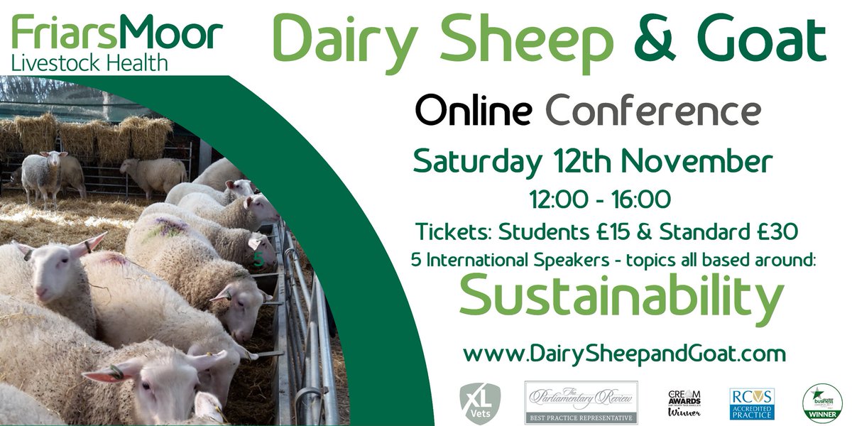 AMTRA (@amtra_rama) on Twitter photo Worth 13 ๐๐๐ ๐ฉ๐จ๐ข๐ง๐ญ๐ฌ, the Dairy Sheep & Goat Online Conference will be taking place on the 12th Nov.
The conference aims to inform and lead the development of small ruminant dairying in the UK.
Book your space now:
dsg.heysummit.com
<a href="/DSandGC/">Dairy Sheep & Goat Conference</a>
#AMTRA #RAMA #SQP #CPD Worth 13 ๐๐๐ ๐ฉ๐จ๐ข๐ง๐ญ๐ฌ, the Dairy Sheep & Goat Online Conference will be taking place on the 12th Nov.
The conference aims to inform and lead the development of small ruminant dairying in the UK.
Book your space now:
dsg.heysummit.com
<a href="/DSandGC/">Dairy Sheep & Goat Conference</a>
#AMTRA #RAMA #SQP #CPD