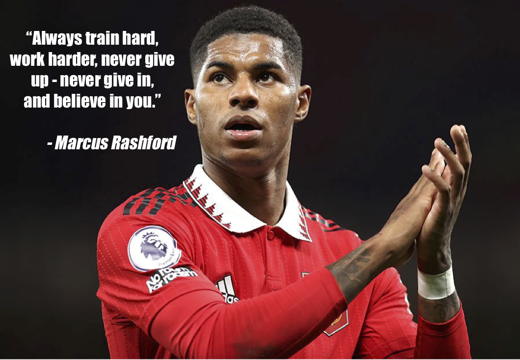 #MondayMotivation from UK footballer, Marcus Rashford, who celebrates his 25th birthday today! 🎉   The Manchester United star is equally well known for his campaign against child hunger and is widely praised for his social activism. We salute him on this, his special day.❤️