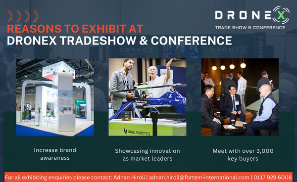 Following a fantastic 2022 edition of the show, DroneX is returning to @ExCeLLondon  on the 26th &amp; 27th of September 2023.

If you are thinking about exhibiting at the show, here are a few reasons why you should give us a call to find out more.