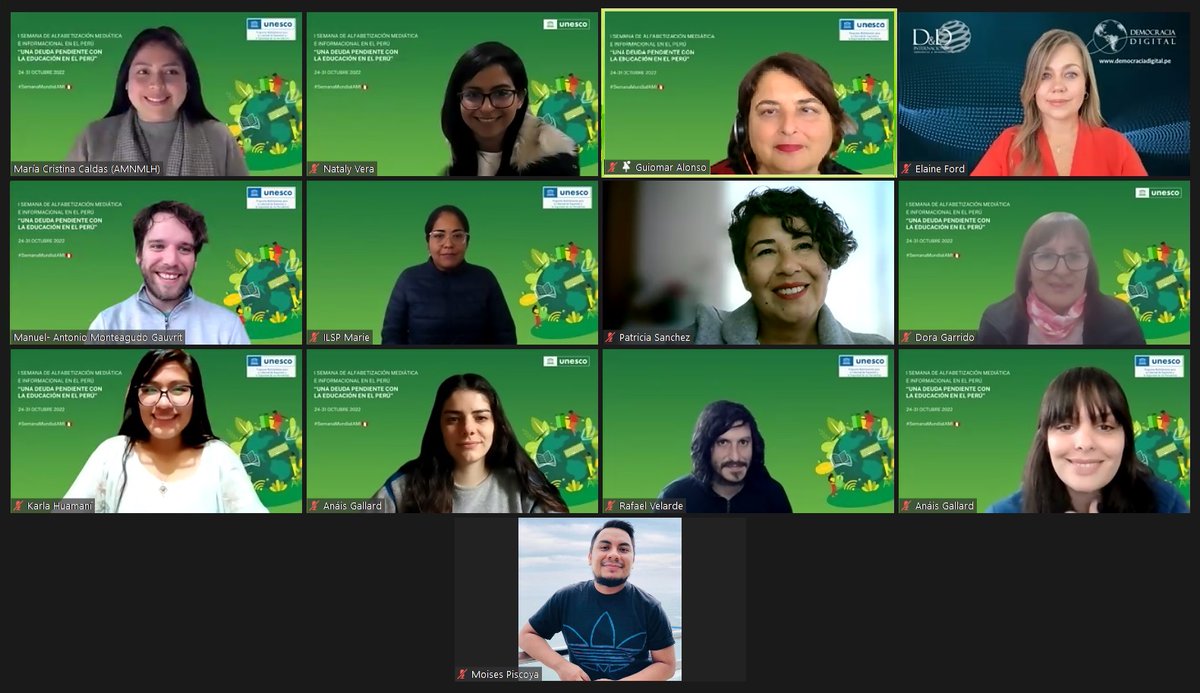 UNESCOperu's tweet image. "La #AMI es una propuesta empoderadora, que permite que los medios con los que nos comunicamos, se vuelvan verdaderas herramientas para crear una sociedad más informada y dialogante", recalcó @GuiomarAlonso, Repr. de @UnescoPeru. 2/3

#GlobalMILWeek #MIL #SemanaAMI #MILCLICKS