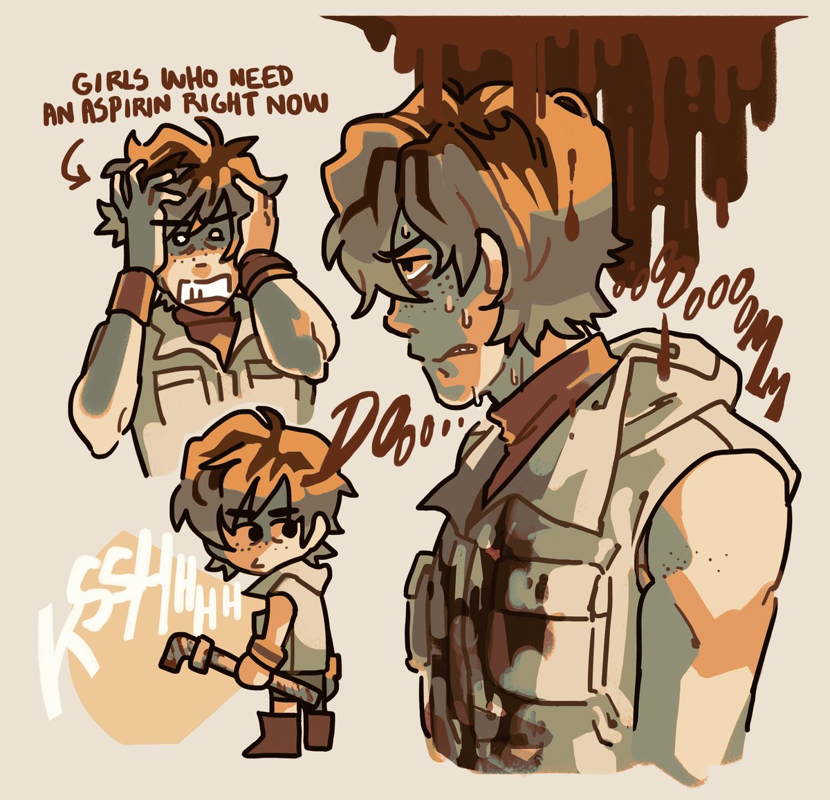 chippychime's tweet photo. happy halloween, or as i call it, the month where i rewatch sh3 lets plays back to back to back https://t.co/qMOL7egp6m