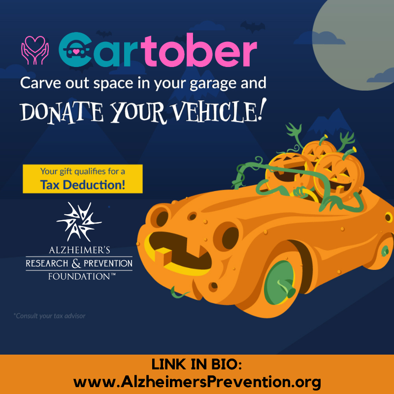 PreventAD's tweet photo. 🎃 Happy #Halloween and THANK YOU to those donating during 🚗#Cartober2022! ❤🙏
There is still time at: https://t.co/Dhxgdxc7aD to support @PreventAD by donating your old car, RV, boat, or motorcycle! FREE Pick-Up + Tax Deductible!
#PreventAD
#Alz #Alzheimers #halloween2022