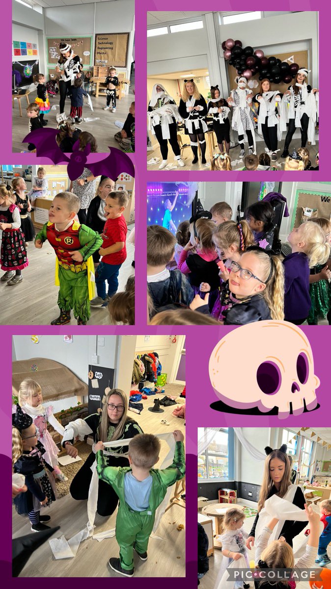 beancrossELC's tweet photo. Wow what a fun day at our nursery Halloween party! 👻🎃 We we’re showing off our cool dance moves as we done some party dances, played pass the pumpkin and musical bumps and also dressed the staff up as mummies!! 🎃👻 https://t.co/HQbUsoO2WT