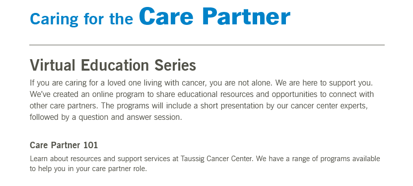 BriaHeifetzHealthED (@bhealtheducator) on Twitter photo Excited to be co-leading the Care Partner 101 session this week with <a href="/dabney_jane/">Jane Dabney</a>, LISW-S, OSW-C via zoom. Do you know any care partners who would benefit from this session? #CleClinicCancer
Register here cle.clinic/3TaliKM Excited to be co-leading the Care Partner 101 session this week with <a href="/dabney_jane/">Jane Dabney</a>, LISW-S, OSW-C via zoom. Do you know any care partners who would benefit from this session? #CleClinicCancer
Register here cle.clinic/3TaliKM