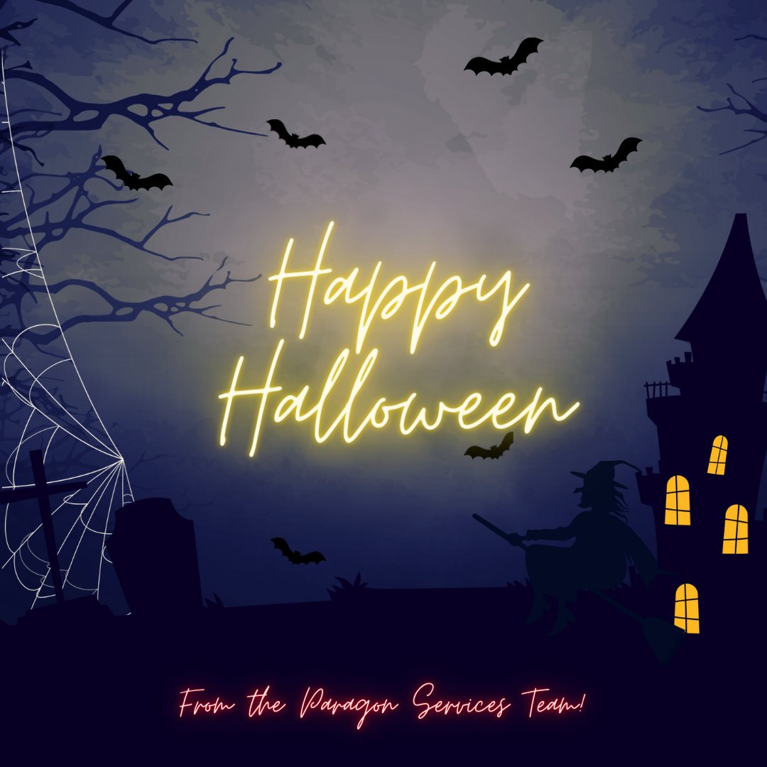 ServicesParagon's tweet photo. Wishing you all treats and no tricks! Have a safe and Happy Halloween! https://t.co/cKKudkj9nK