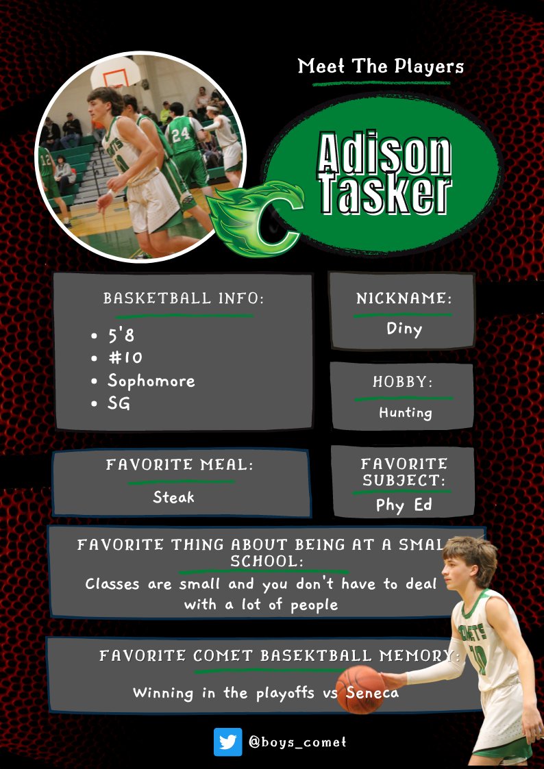 Here is our sophomore guard, Adison Tasker!