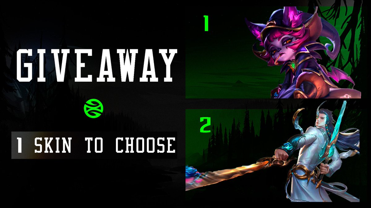 🟢 GIVEAWAY 🟢

We are giving 1 #WildRift skin.

The only thing you have to do is:
✅ Follow us
✅ Like
✅ Rt
✅ Mention a friend

If you win, you can choose between these 2 skins that are in the image.

🗓️We will announce the winner on Wednesday at 18:30

GL everybody🤩
#ZKNWIN
