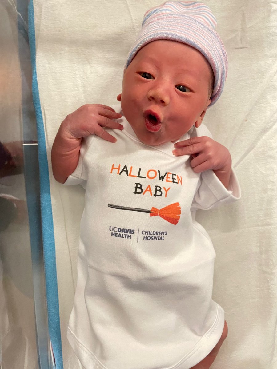 UCDavisChildren's tweet photo. We love our #Halloween babies! Happy Halloween birthday to you! 🎃 🥳 https://t.co/JxvugjQLoj