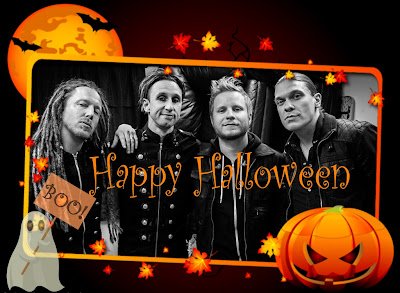 Hey Guys 🖐🖤🧡🤘@Shinedown Happy Halloween from the UK 🇬🇧 have a Spooktacular Fangtastic one!! 🕷💀🦇👻🎃 Counting down the days for the UK tour, sooooo excited, see you soon 🧡🖤💜🤘🕷💀 @TheBrentSmith @ZMyersOfficial