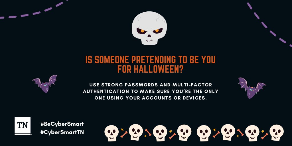 TNDeptFI's tweet photo. You need more than a password to protect your online accounts, and enabling MFA makes you significantly less likely to get hacked.
#BeCyberSmart, #CyberSmartTN
Visit our Cybersecurity Safety Tips for Consumers (https://t.co/gpFi81FVJd) page for great tips. https://t.co/17rcoYEGpC
