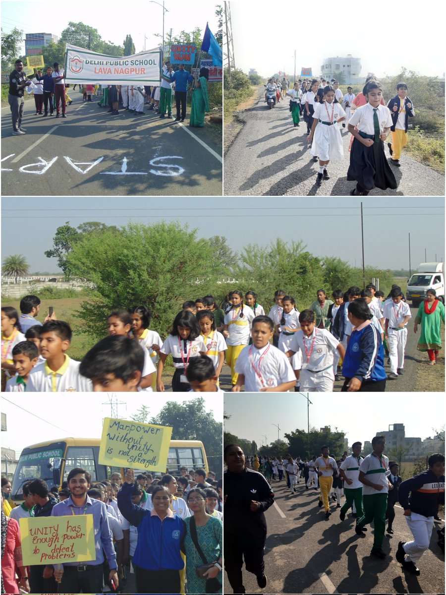 #UnityRun <a href="/DPSLavaNagpur/">Delhi Public School Lava Nagpur</a> organised Unity Run for students on the occasion of National Unity Day