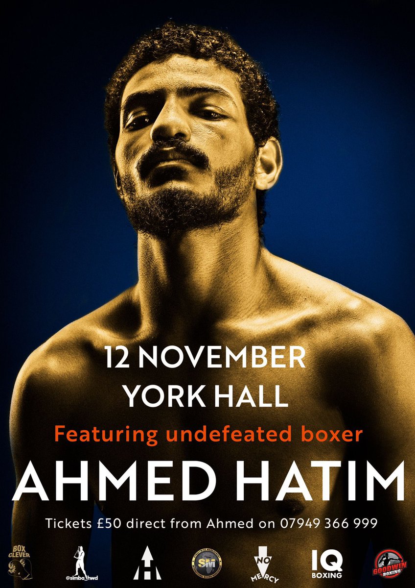 Our prospect Ahmed Hatim will be continuing his development with 6 rounder on the 12th November <a href="/YorkHallEvents/">York Hall</a> <a href="/stephenggoodwin/">Steve Goodwin</a> <a href="/Goodwin_Boxing/">Goodwin Boxing</a> <a href="/Streetwisemgt/">StreetwiseManagement</a> <a href="/JimFenwick/">Jim Fenwick</a> <a href="/SeriousBoyStyle/">Serious Boy</a> <a href="/johnnyecole/">John cole</a> <a href="/IQBoxing/">IQ Boxing</a> 🔥🔥🔥