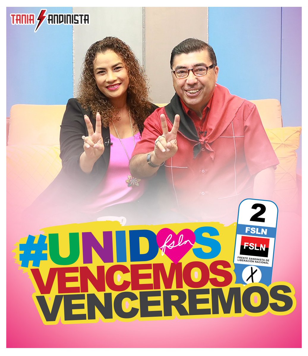 YaraGmez20's tweet photo. Aquí la fórmula de la victoria de los Managuas! Nuestra Alcaldesa y nuestro Vicealcalde de la Alianza Unida Nicaragua Triunfa.
🇳🇮✌🏻❤🖤
Este 6 de Noviembre todos a votar #Enla2
#UnidosVencemosVenceremos
#ElPuebloAlcalde
@Titomara4
@aaronke13972312
@NicaSoberana https://t.co/sb4wXbc0mB