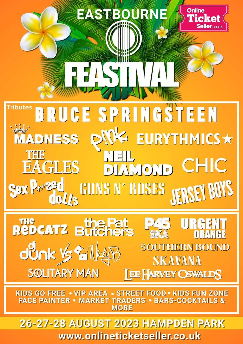 FEASTIVAL EVENTS (@moncktonsimon) on Twitter photo π EASTBOURNE FEASTIVAL 2023, AUGUST BANK HOLIDAY, HAMPDEN PARK
ππΌ EARLY BIRD TICKETS ARE AVAILABLE NOW AT ONLY Β£7.99 OR GET YOURSELF A WEEKEND PASS FOR Β£20.97 VIA THE LINK BELOW, THESE OFFERS ARE AVAILABLE FOR A LIMITED TIME ONLY
UNDER 16βS GO FREE
ποΈ feastival.onlineticketseller.com π EASTBOURNE FEASTIVAL 2023, AUGUST BANK HOLIDAY, HAMPDEN PARK
ππΌ EARLY BIRD TICKETS ARE AVAILABLE NOW AT ONLY Β£7.99 OR GET YOURSELF A WEEKEND PASS FOR Β£20.97 VIA THE LINK BELOW, THESE OFFERS ARE AVAILABLE FOR A LIMITED TIME ONLY
UNDER 16βS GO FREE
ποΈ feastival.onlineticketseller.com