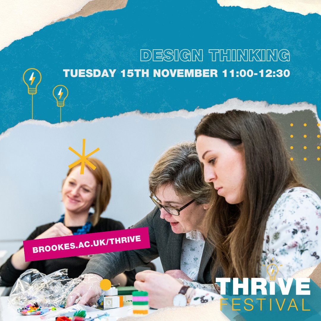oxfordcaed's tweet photo. Attend our Design Thinking workshop @oxfordcaed at the  #Thrive2022 @BrookesEntSupp 

On 15 Nov 22, 11am -12.30pm
 
Book your free place here: https://t.co/0GlY8xiWuo 

#ThriveFestival #OxfordBrookes @Nicola_Beer https://t.co/OFJXstm6Nd
