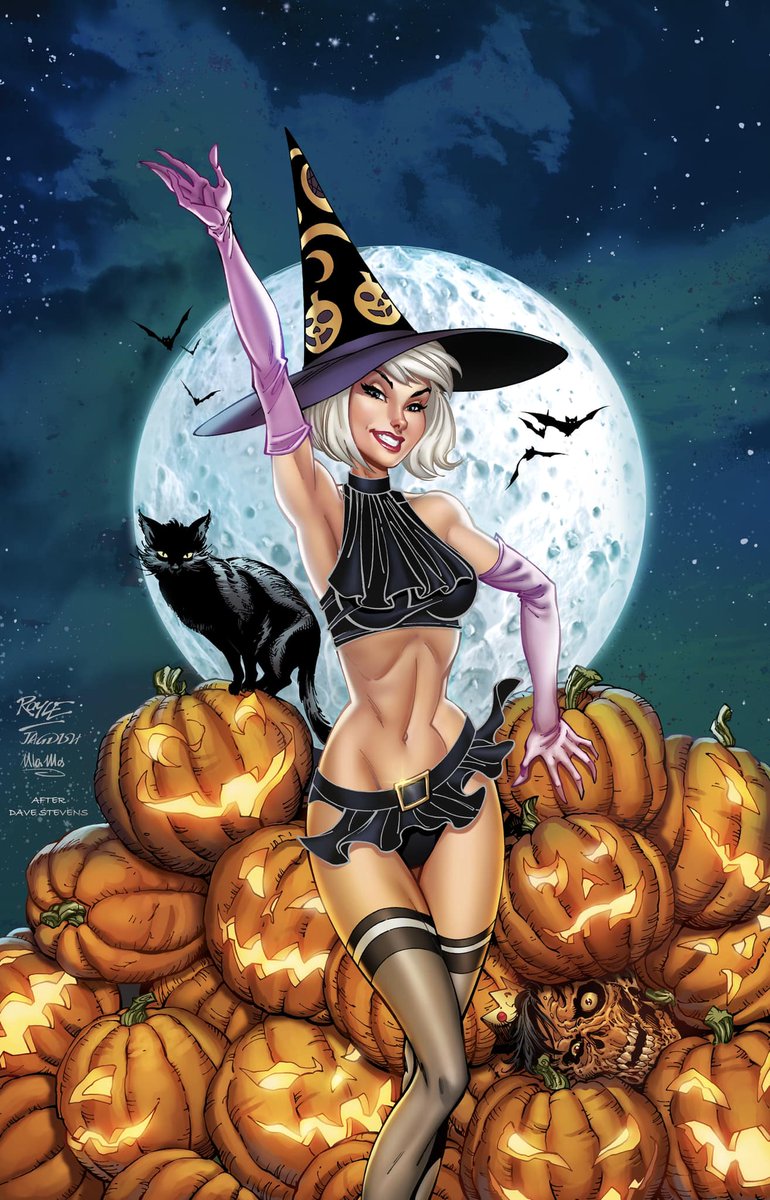 🎃🎃🎃Happy Halloween Everyone! 🎃🎃🎃

#archiecomics Store Exclusive #Sabrina ‘#SorceryoftheInnocent ‘cover now available at <a href="/mybargaincomics/">My Bargain Comics</a>! It's <a href="/johnroyle_art/">John Royle</a>'s homage of Dave Stevens' epic cover.

Pencils: <a href="/johnroyle_art/">John Royle</a> 
Inks: @jagdishkumar_inks
Colours: <a href="/ulamosart/">Ula Mos</a>