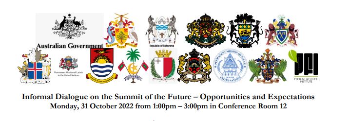 Thank you Amb. @NevilleGertze  @NamibiaUN for clearly stating intent to include children and their issues in the #SummitofFuture process he co-leads together with @GermanyUN Amb.& PR. Informal Dialogue on #SOTF happening now @UN .