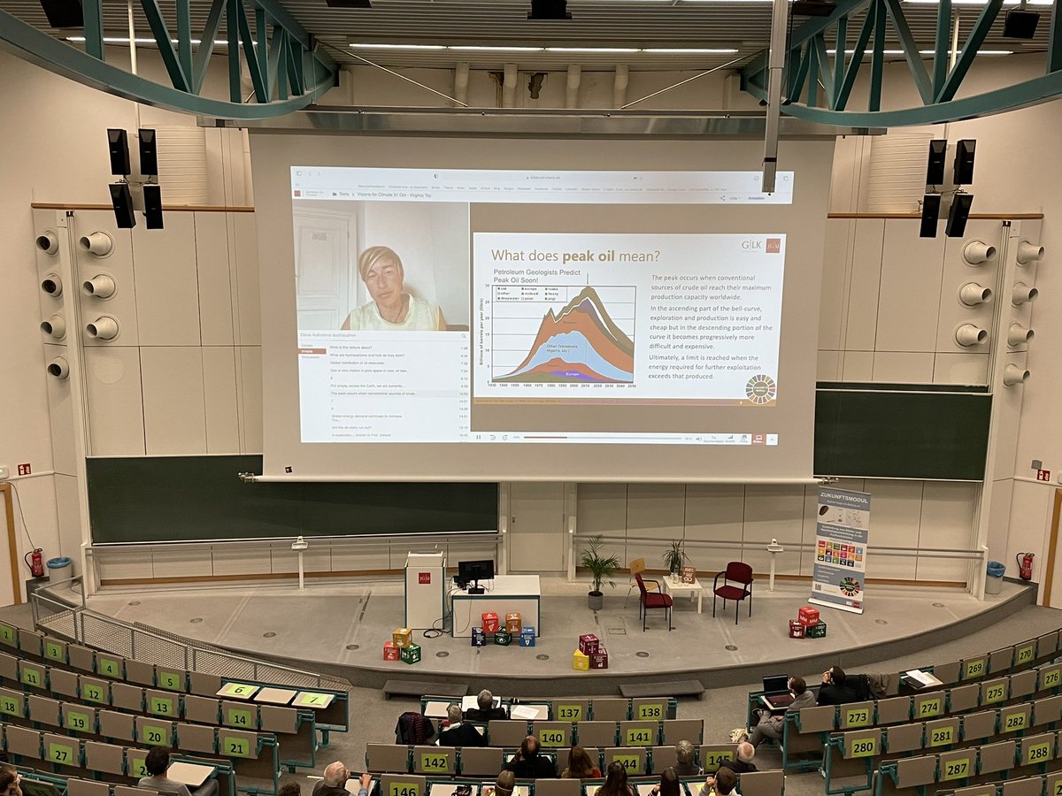 S4F_Mainz's tweet photo. Ein Eindruck der zweiten Vorlesung der #VisionsForClimate vom Zukunftsmodul. Die Professorin für Tektonik und Strukturgeologie Prof. Dr. Virginia Toy referiert heute über das Thema „How can we make best use of Earth‘s natural resources to fight the energy crisis?“ https://t.co/MtHXMJl6Ct