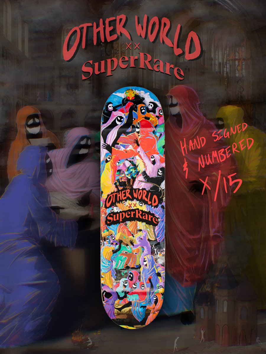 gianluca0x's tweet photo. Picked up this @otherworld_xx signed deck after listening to his featured episode on the @ReidarDAO podcast last week. Very excited to display this one at my new place! https://t.co/nVTGocg0SS