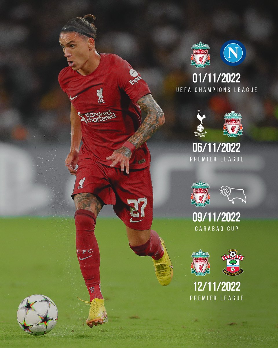LFC's tweet photo. Our November fixtures 🗓🔴 https://t.co/tlHVOzC4M3