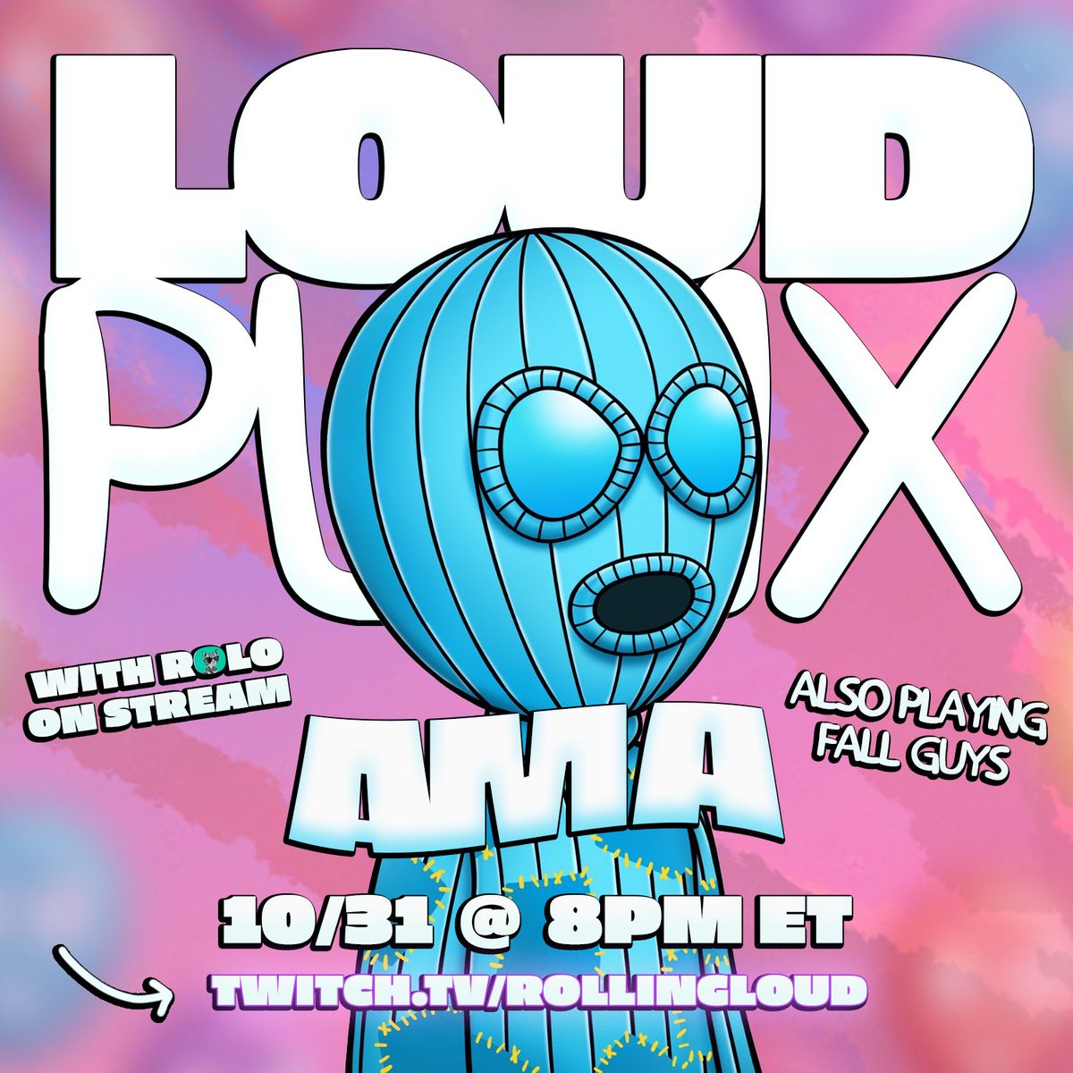 loudpunxnft's tweet photo. Don’t miss out AMA &amp; Fall Guys Livestream 🔊

Today at 5PM PST / 8PM EST 🚨 

(Ton of giveaways 🎁)

https://t.co/03SOELwPM7 https://t.co/mx7AsdKi9E