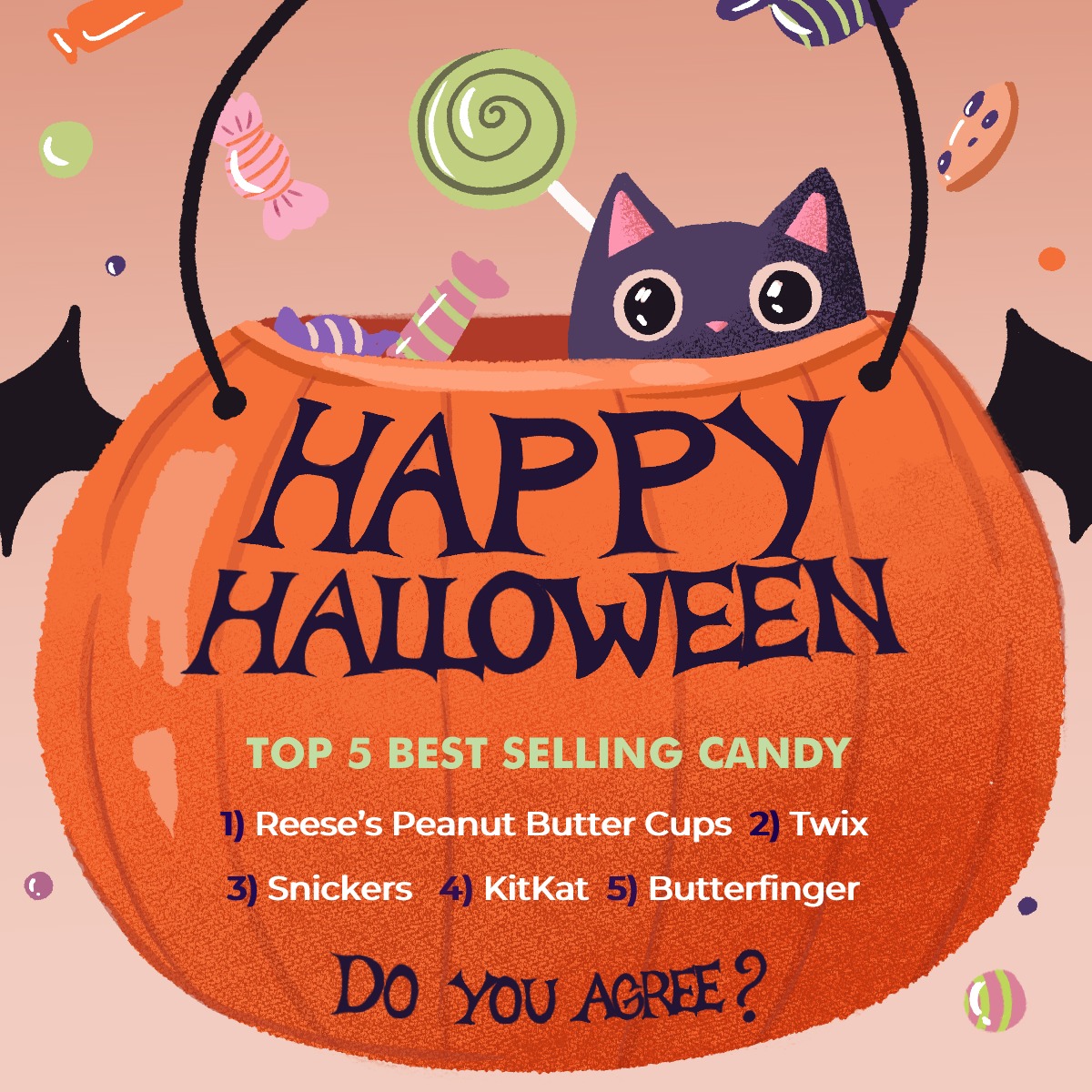 Trick or treat yo'self! 🍬
Tonight the main food groups are candy, candy, and more candy. What's your favorite? 
#HappyHaunting 🎃
#halloween2022 #candycorn #halloweencandy #treatyourself #realtorwithacause #CLAssociates