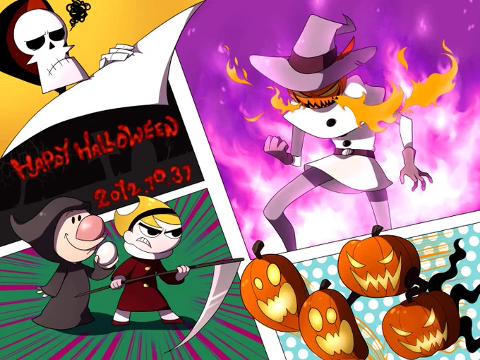10年前描いたビリー&マンディーのハロウィン絵 