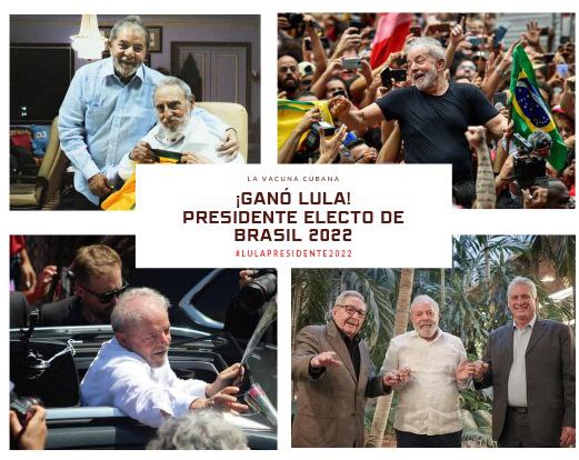 Ha ganado la democracia en Brasil. Regresa la libertad, la cultura de los humildes. Esta es una derrota del fascismo, de la barbarie, del imperialismo. Toda el éxito le deseamos a Lula y a su gobierno este nuevo mandato.🇨🇺 #LulaPresidente2022 #TodosJuntos #LaVacunaCubana