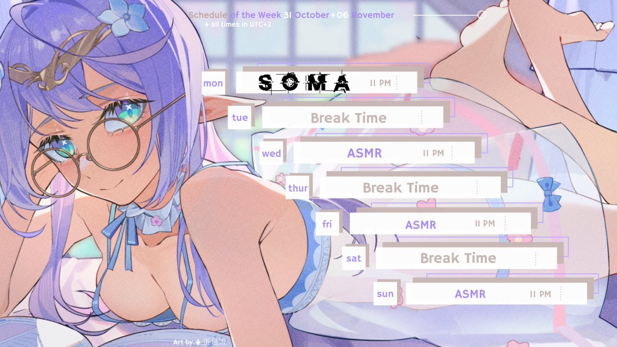 69__Eli's tweet photo. 🌼🔴Schedule for October 31 - November 06!
Twitch: https://t.co/POWgsHLp0p
Live tag: #Elilive
#Vtubers #VtubersUprising https://t.co/KgLbYqCUhX