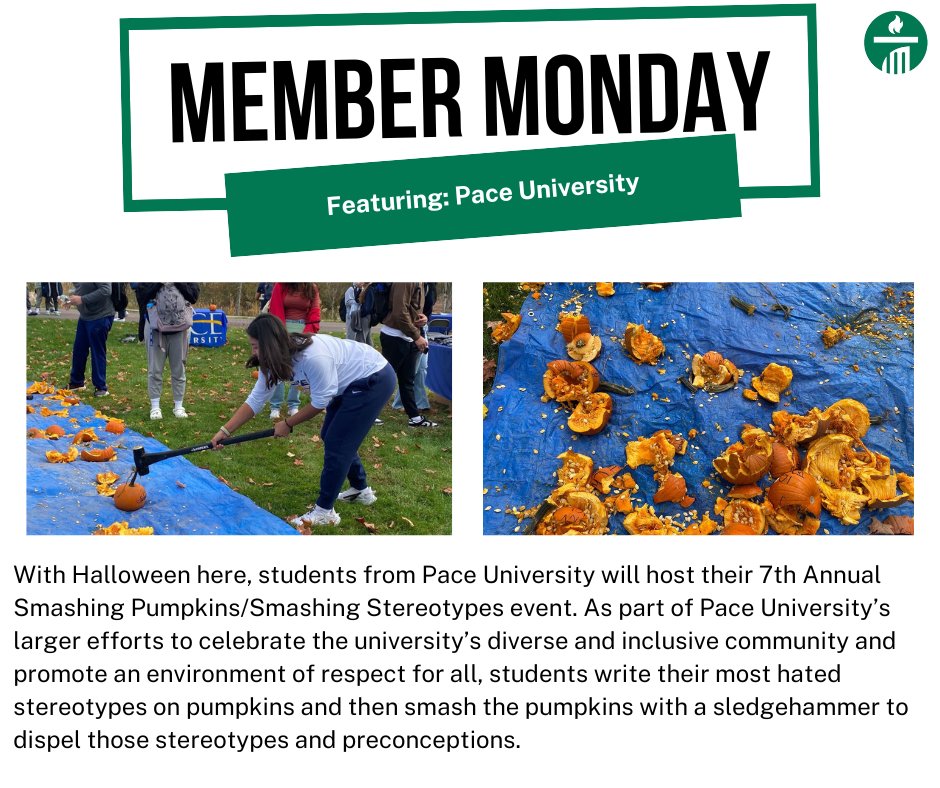 This #MemberMonday features @PaceUniversity on #Halloween for their 7th Annual Smashing Pumpkins/Smashing Stereotypes event.