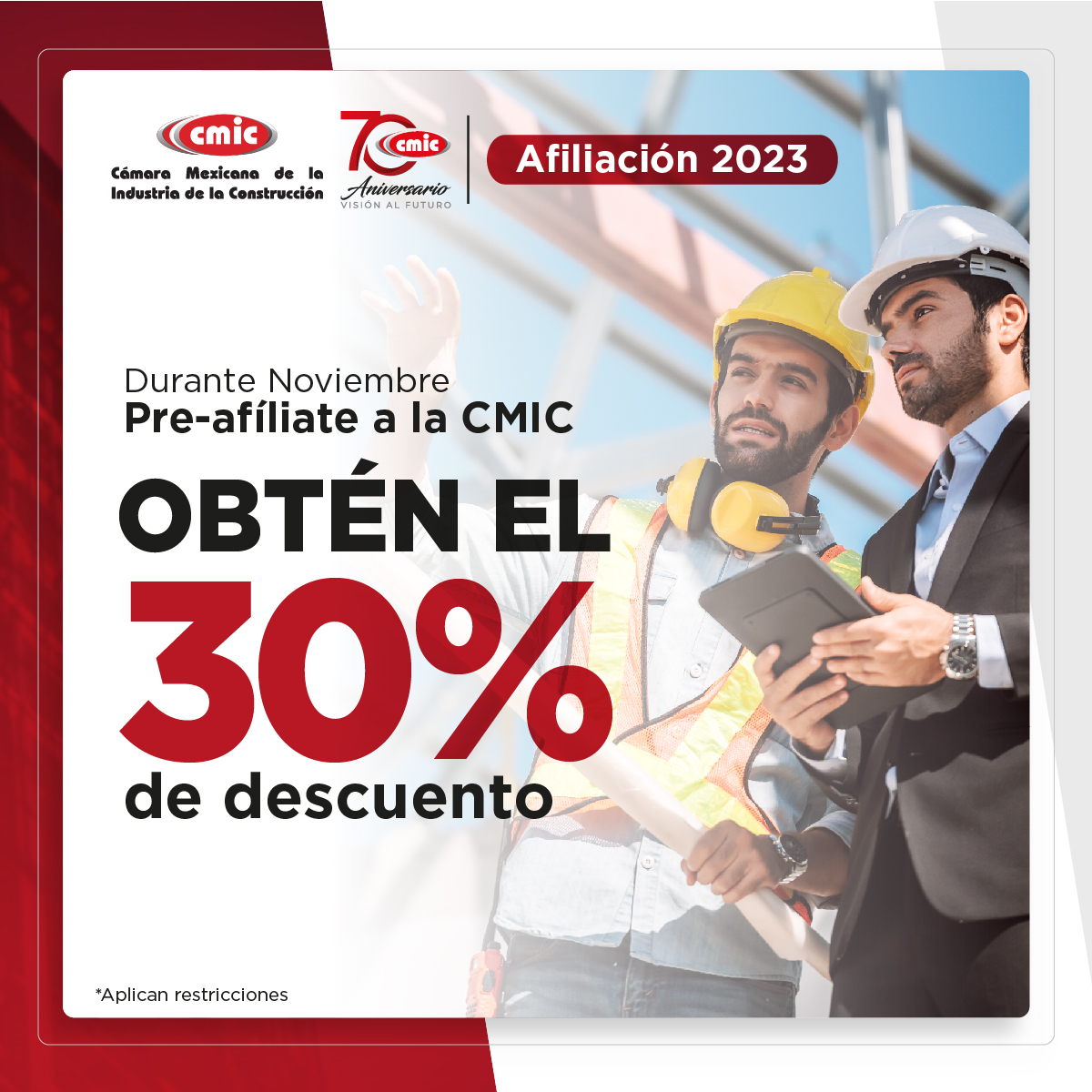 CMICMORELOS's tweet photo. ¡Iniciamos Pre Afiliación 2023! Contáctanos hoy mismo y aprovecha el descuento más grande del año para tu cuota de afiliación. Formar parte de la Cámara más grande de México. https://t.co/eYWz9tf6iZ #construcción #universidad #estudiante #ingeniería #arquitectura #arquitectos https://t.co/d0bqsTiTUA