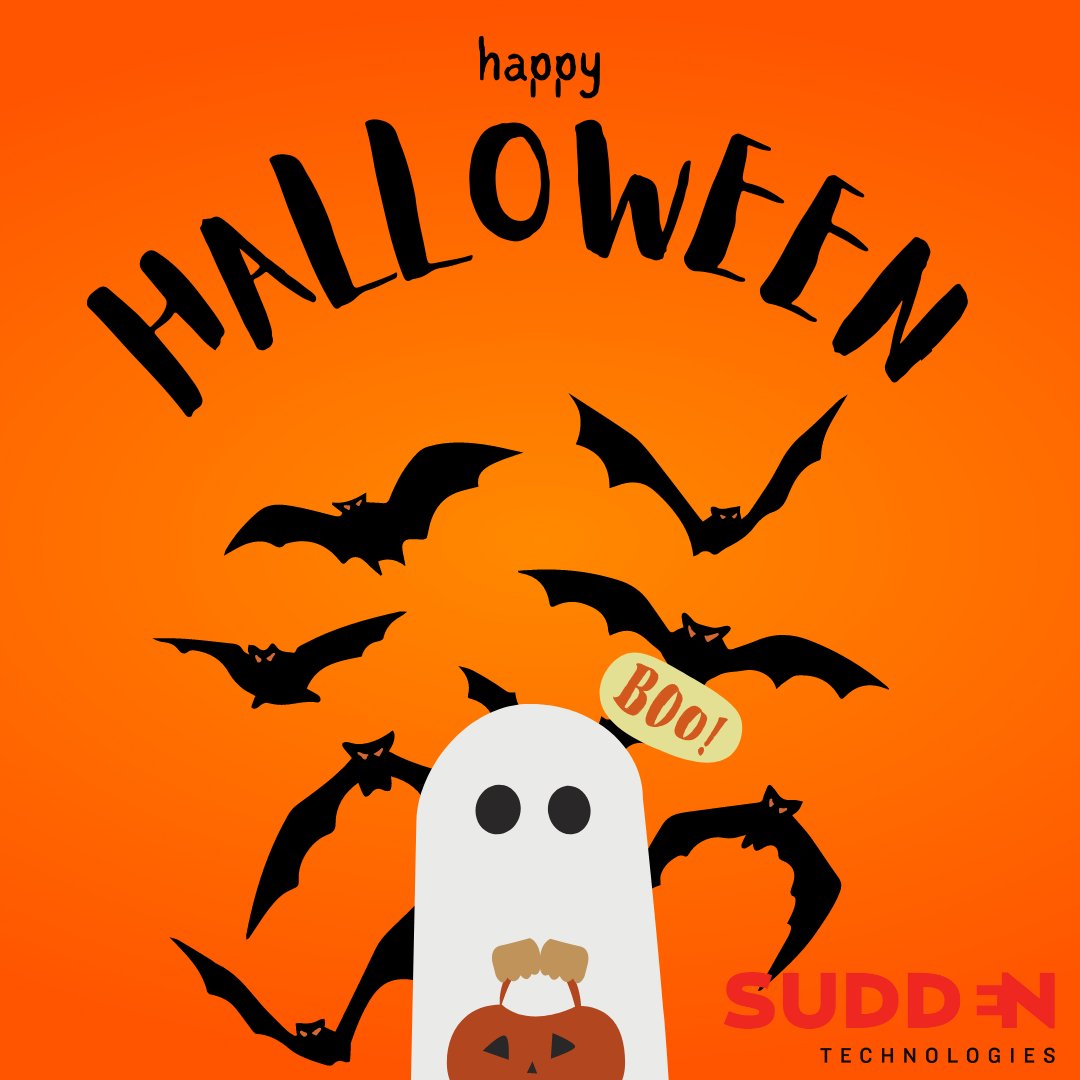 SuddenTech's tweet photo. Not backing up your data &amp; having bad security measures is scary!😨 Sudden has all the best IT solutions to keep your company safe this Halloween! From all at Sudden- Happy Halloween!!🎃 https://t.co/C8pkbUD5mA