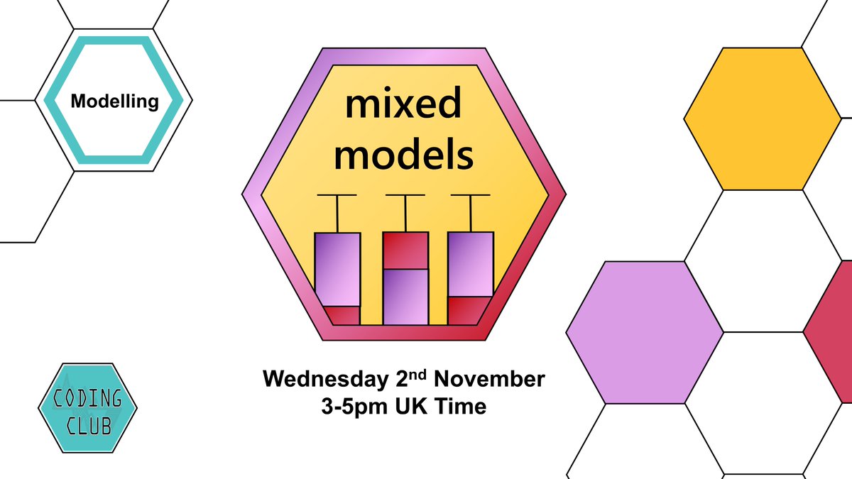Introduction to Mixed-Effect Modelling! Join us Wed 2nd Nov 3-5pm UK Time on Zoom as we delve into linear mixed-effect modelling in #RStats, a fundamental skill for beginner and experienced coders alike! Details and joining info below 🔽🔽