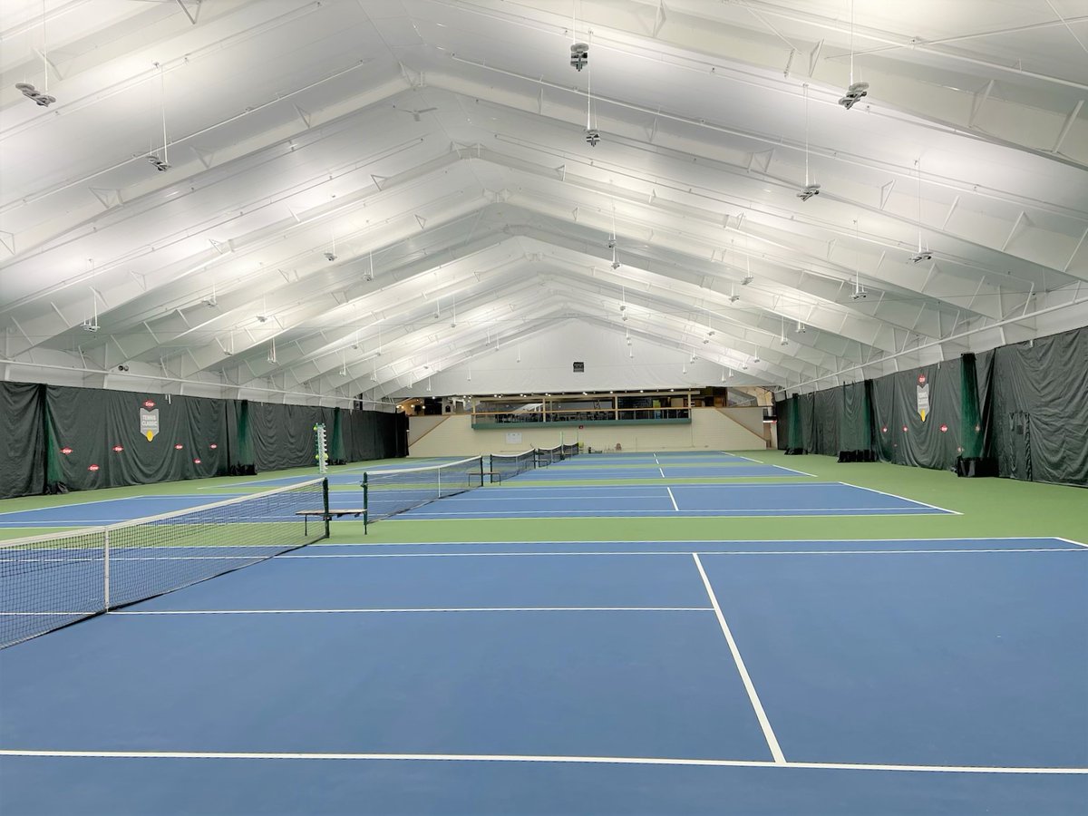 SportsInteriors's tweet photo. The @DowTennisCL officially begins today!
This @WTA 125 event will be playing all matches under our lighting & liner systems in MI. We are fired up for this one 🔥🔥🔥
Learn more: https://t.co/KK7wo4rtLG
@GrMidTennisCent
#WTA #GMTC #tennis #indoortennis #DTC2022 https://t.co/a8w1OMWpVP