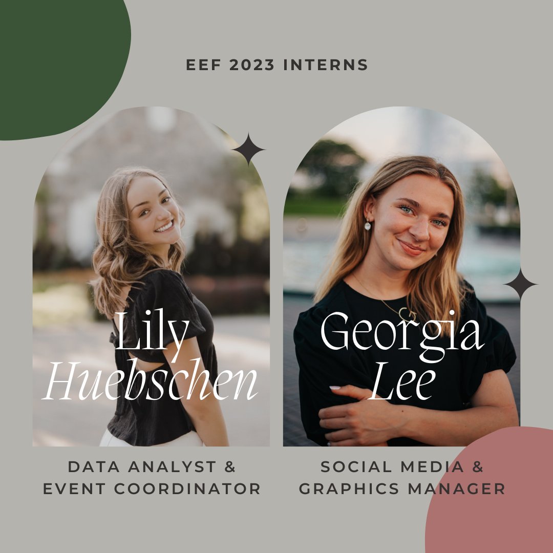 The gals behind the EEF curtain this year are Lily Huebschen &amp; Georgia Lee! We are delighted to be given this opportunity &amp; to work so closely with the community!