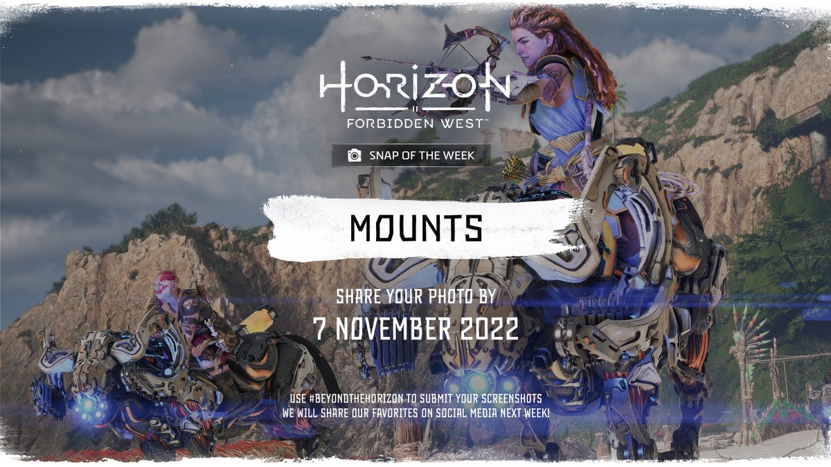 Giddy-up! Grab a shot with your favorite mount this week for our next Snap of the Week theme. Submit your screenshots using the #BeyondTheHorizon hashtag for a chance to be featured on our channels!