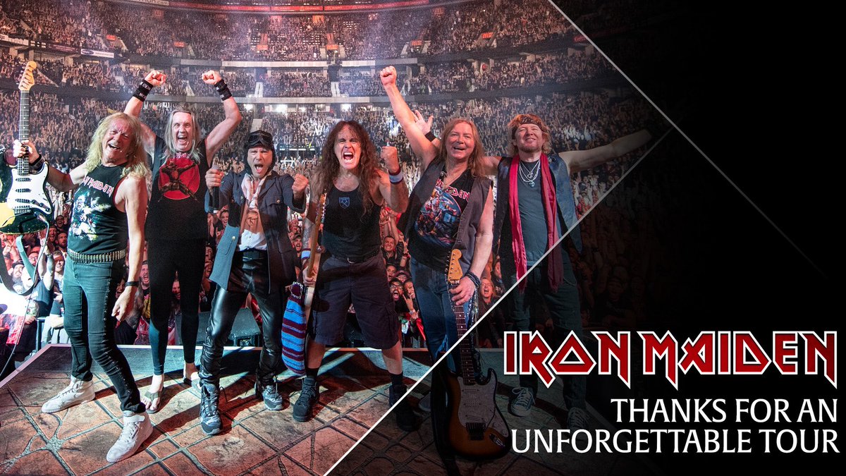 IronMaiden's tweet photo. A massive thank you to everyone that has made the Legacy of the Beast tour one of the best tours we've ever had!

https://t.co/FtqeL14EID

#IronMaiden #LegacyOfTheBeastWorldTour https://t.co/zsfixx2whl
