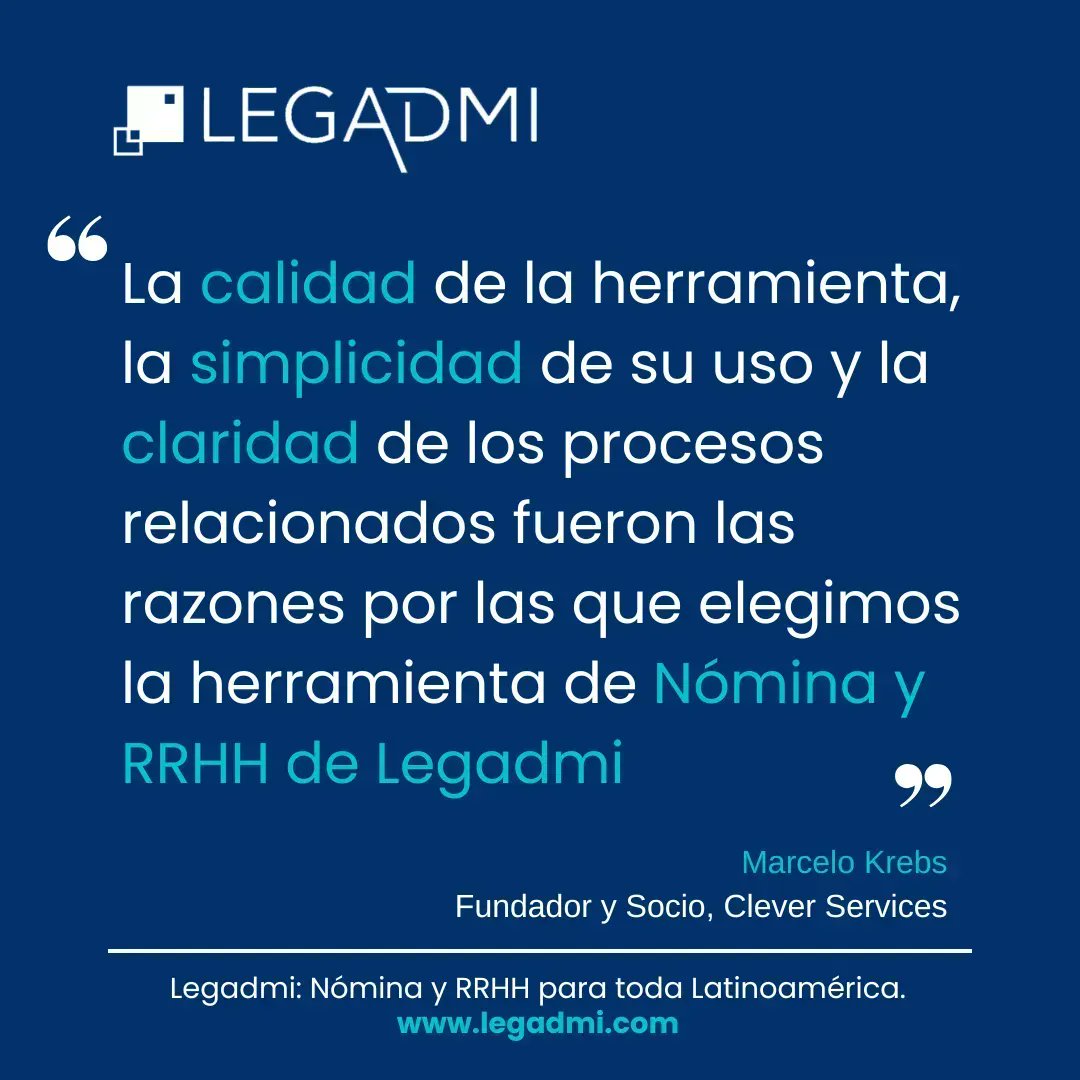 Clever Services, es una de las experimentadas organizaciones de consultoría, que eligieron nuestras herramientas para automatizar sus procesos de Nómina y RRHH.  Lea artículo completo en: buff.ly/3NkxoPp 
#Legadmi #CleverServices #Tecnologia #innovation #Payroll #RRHH