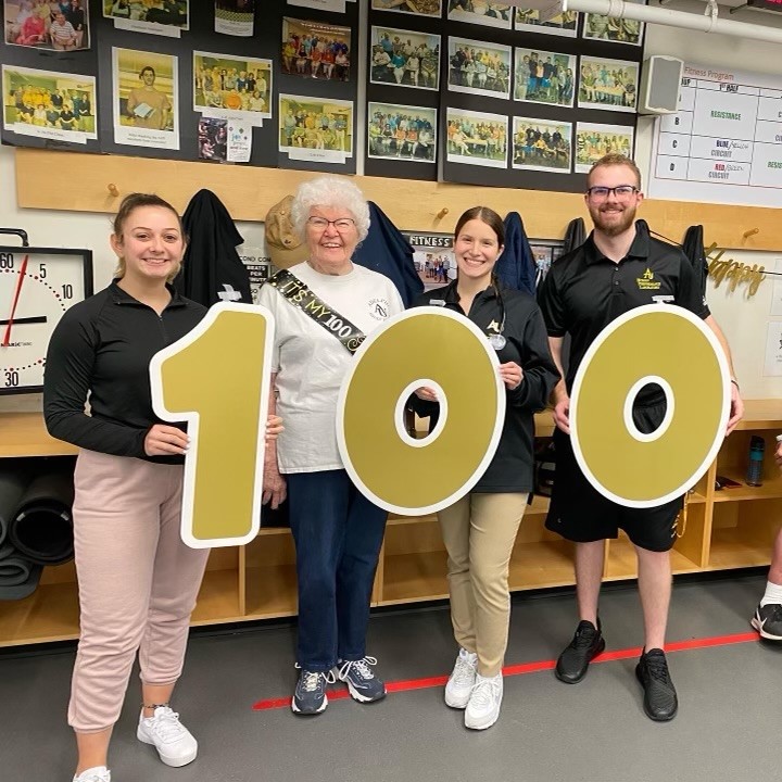 AdelphiU's tweet image. Happy 100th Birthday, Mary Dewar! Mary worked at Adelphi for 20 years, from 1972 to 1992, as @AdelphiCNPH faculty member. We're so glad she chose to spend this momentous day with us in one of our adult fitness classes!