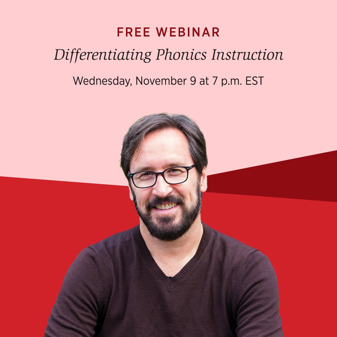 Join <a href="/wbny/">Wiley Blevins, EdD</a> on 11/9 for a free webinar focused on to differentiating phonics instruction during both whole- and small-group instruction. Register today! hubs.ly/Q01qVQPZ0

#Phonics #PhonicsGame #EarlyEd #Elemchat #SadlierSchool #WileyBlevins #TeachChat #ElementaryTeacher