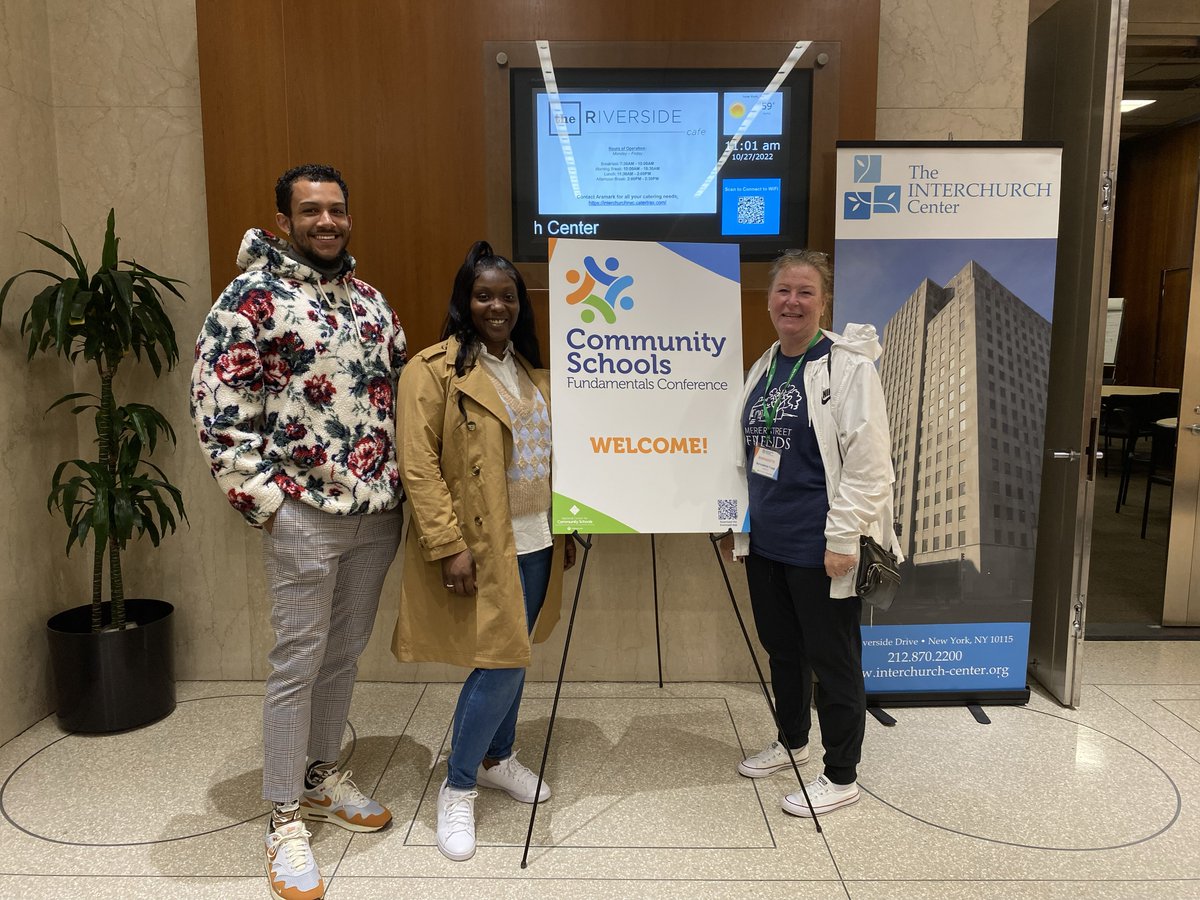 Last week members of the Mercer Street Friends Community Schools team attended the <a href="/natcenterforcs/">National Center for Community Schools</a> conference in NYC. Nigel Johnson, Mia Sapp, and Bernadette Trapp had a fantastic time to learning and networking with colleagues from across the country!