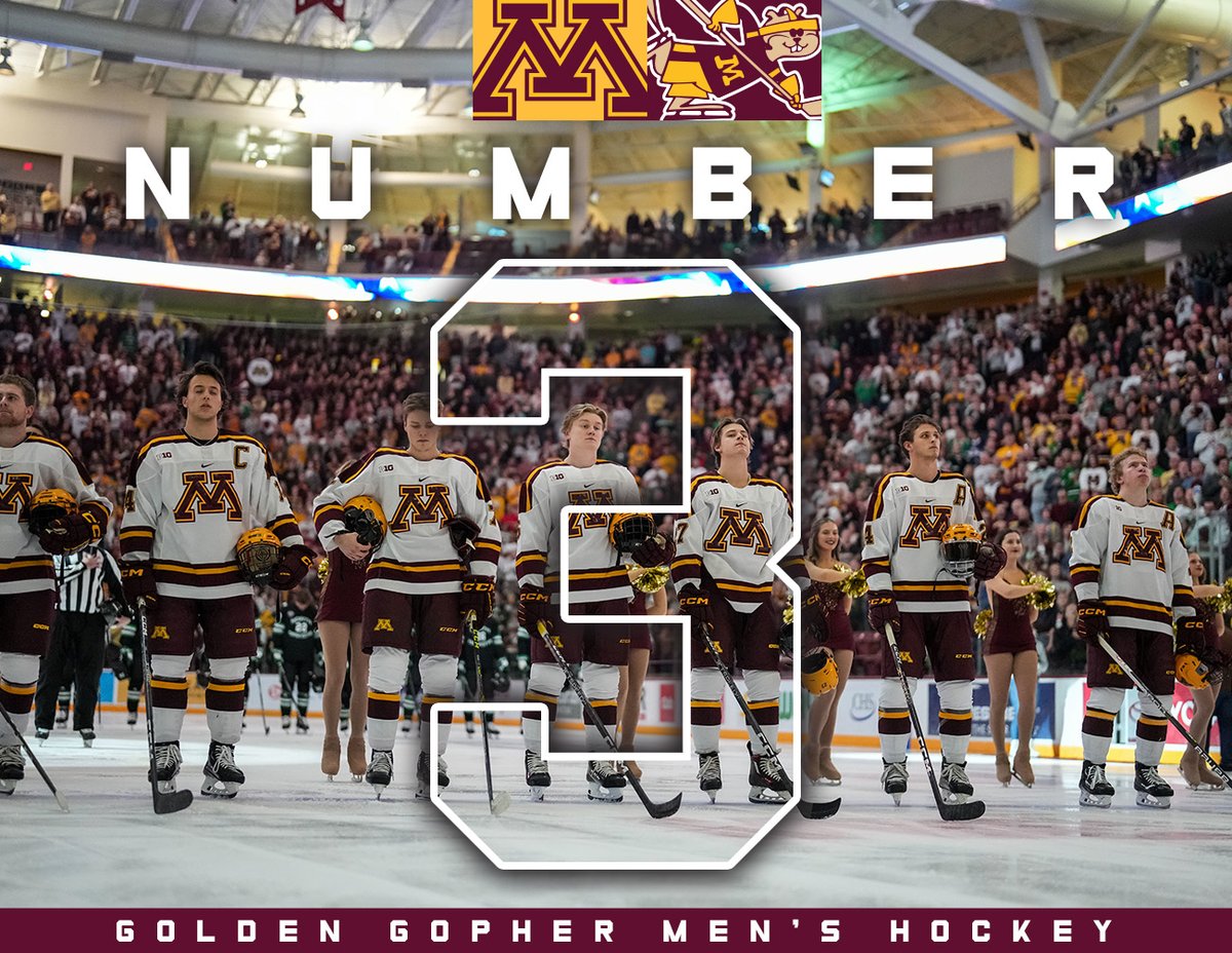 GopherHockey's tweet photo. The #Gophers check in at No. 3⃣ in both national polls this week.

#PrideOnIce https://t.co/CV54NVNYdv