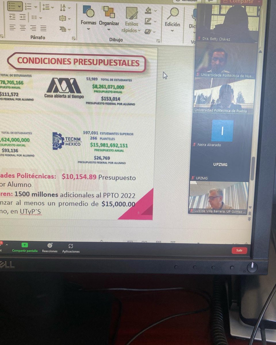 aechavez_betty's tweet photo. #Hoy en reunión virtual con la Comisión de Presupuesto y Cuenta Pública de la Cámara de Diputados, donde se expusieron las necesidades financieras y presupuestales de las Universidades Tecnologicas y Politécnicas.
#UTParral
#LaUniversidadDeTodos https://t.co/Np35jZePCf