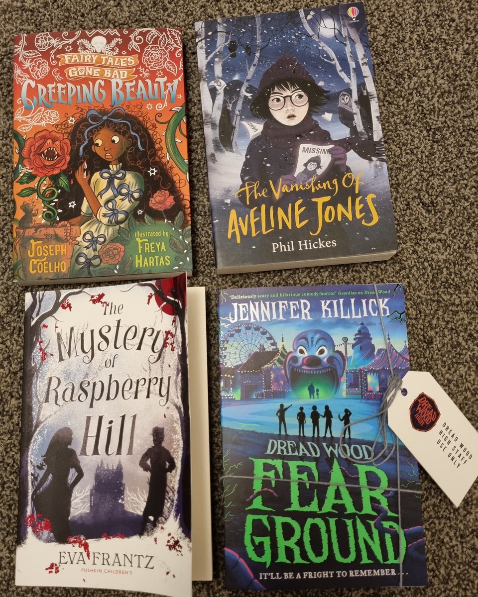 richreadalot's tweet photo. My Halloween highlights from recent reads 📚 👻🎃🧟‍♂️
#Gotcha @geckopress 

#FearGround #BeastAndTheBethany @FarshoreBooks 

#AvelineJones #TheGirlTheGhostAndTheLostName @Usborne 

#CreepingBeauty @WalkerBooksUK 

#TheMysteryOfRaspberryHill @PushkinPress 

Thanks for these! 🙏❤️📚 https://t.co/KDkP8tl00J