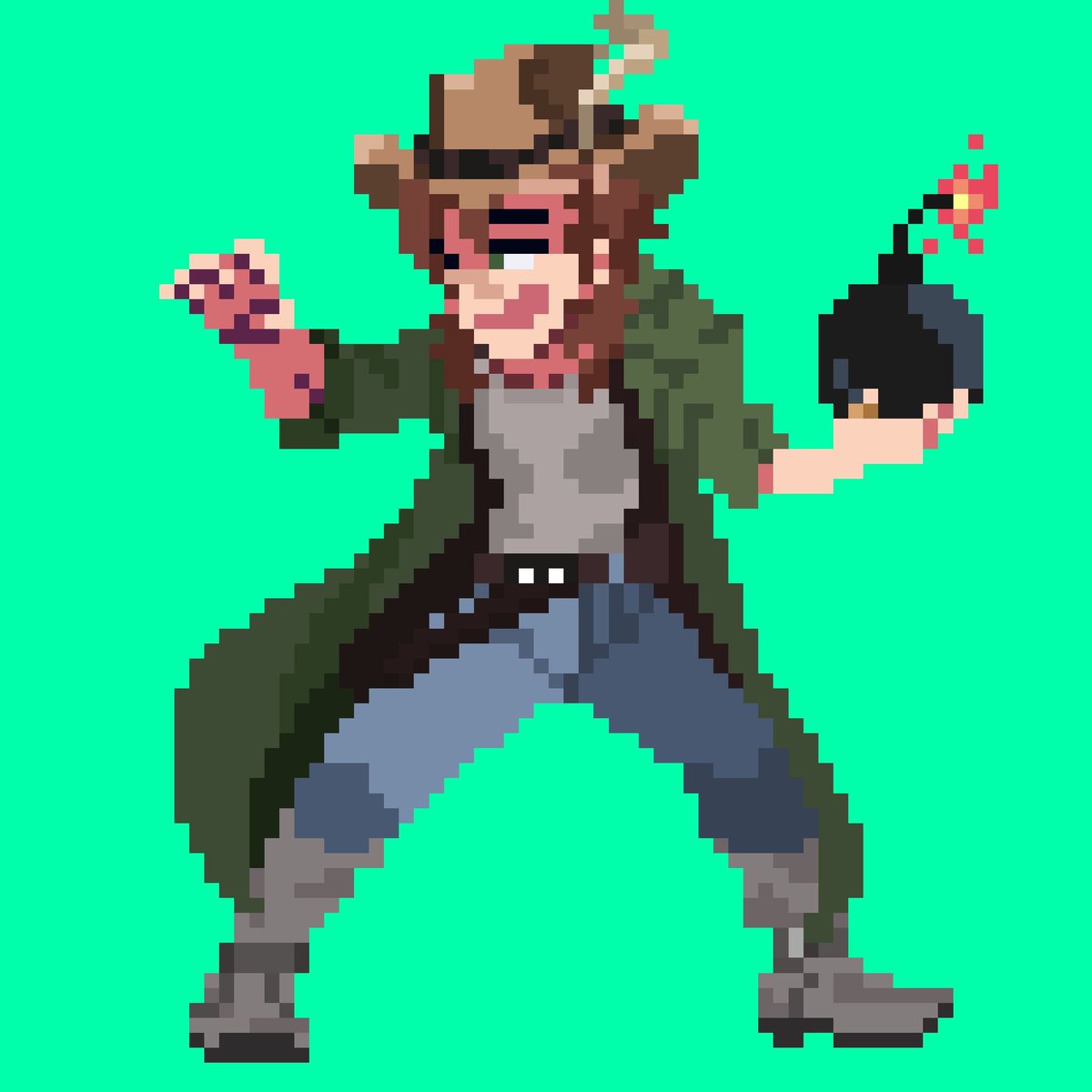 JohnnyRay260's tweet image. ‼️A NEW CHARACTER JOINS THE ROSTER

WAVE 3

Sprite commission for @ThaGuyCalledBob in the style of River City Girls. 💣
