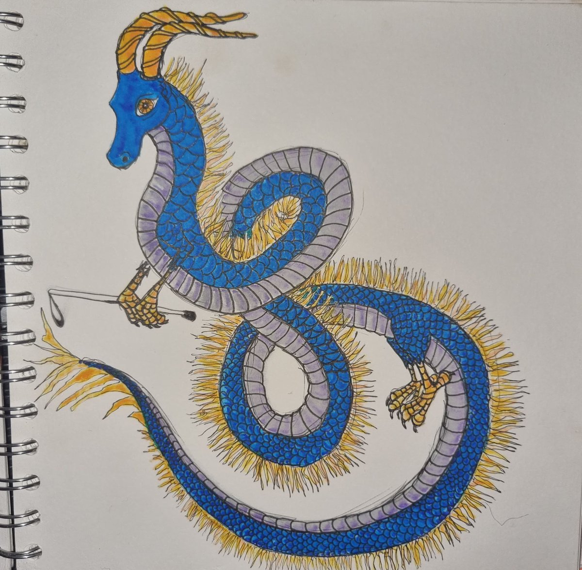 bas9dragons's tweet photo. Meet Mirabelle - her first sketch! This dragon lives @mirror_plymouth and will tell you all about being visually impaired #britishartshow9 #bas9 #bas9plymouth #bas9plymouthambassador #mirror #karst #artsinstitute #the Box @louiserabeyart @GabiMTart https://t.co/90dJEGt3Mr