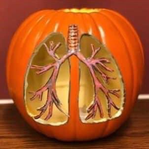 Happy Harvest.   Not our carving but pretty awesome in helping to understand why having a working airway is important!#TBM