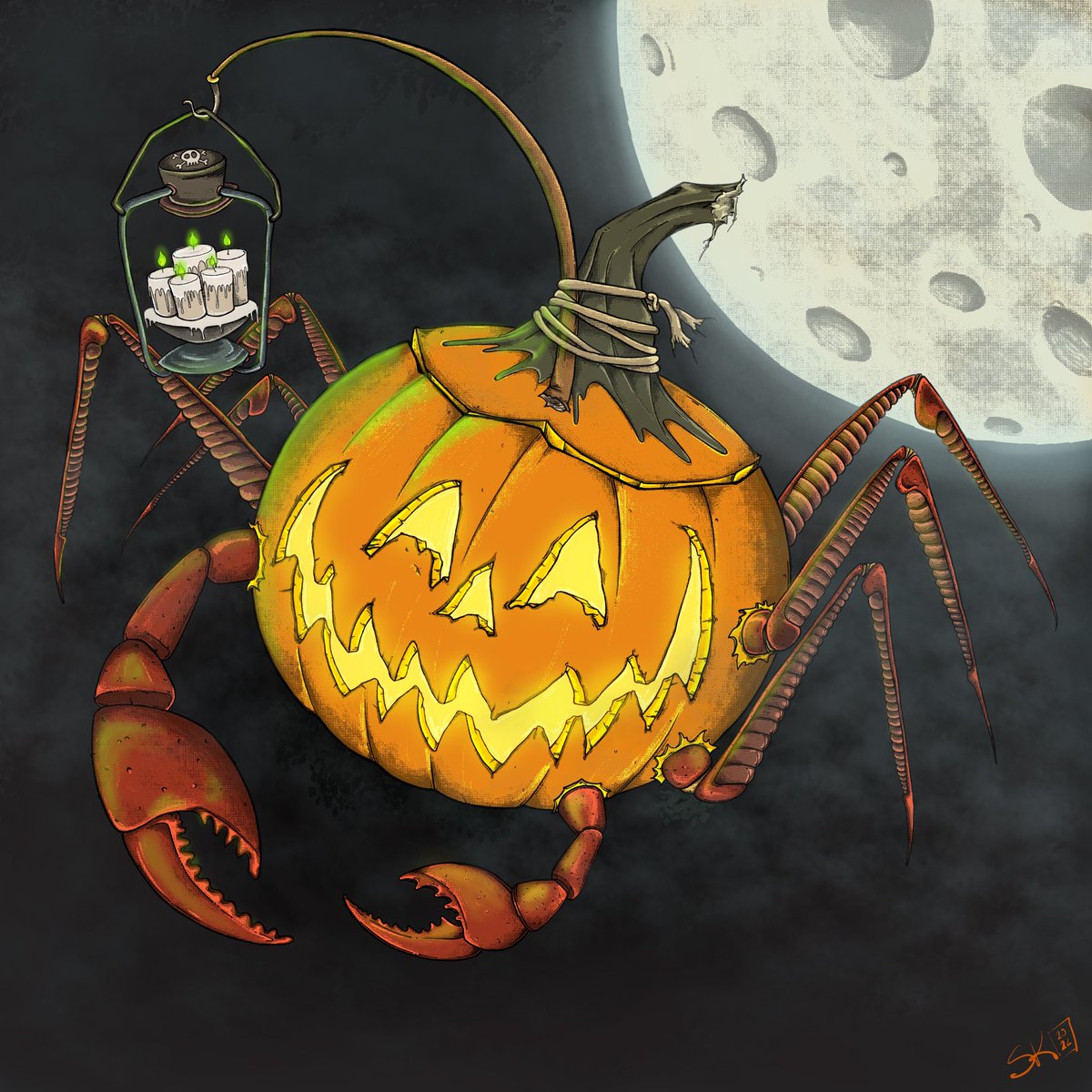 CryptoTreaters's tweet photo. Happy Halloween! Airdropped this little Spider Pumpkin as a gift to all CryptoTreater holders. you can pick one up here: https://t.co/0kCy5cQEEl #halloween #nft #nftart #nftcommunity #nftcommunity #Pumpkin #jackolantern #creature https://t.co/a7QIL6k7Fr